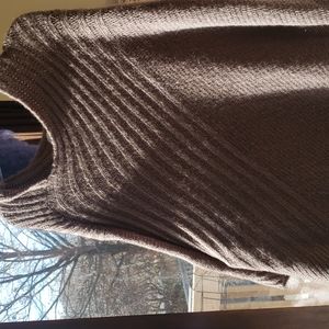 Christopher & Banks Poncho Taupe Gray /Tan OS